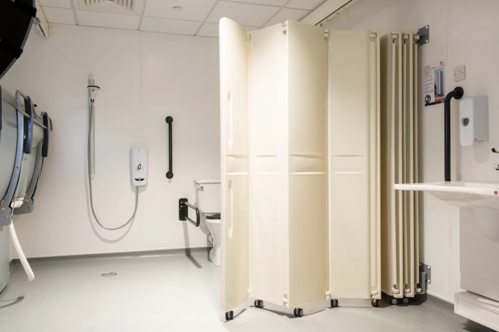 Privacy screen at Lloyds Bank Changing Places